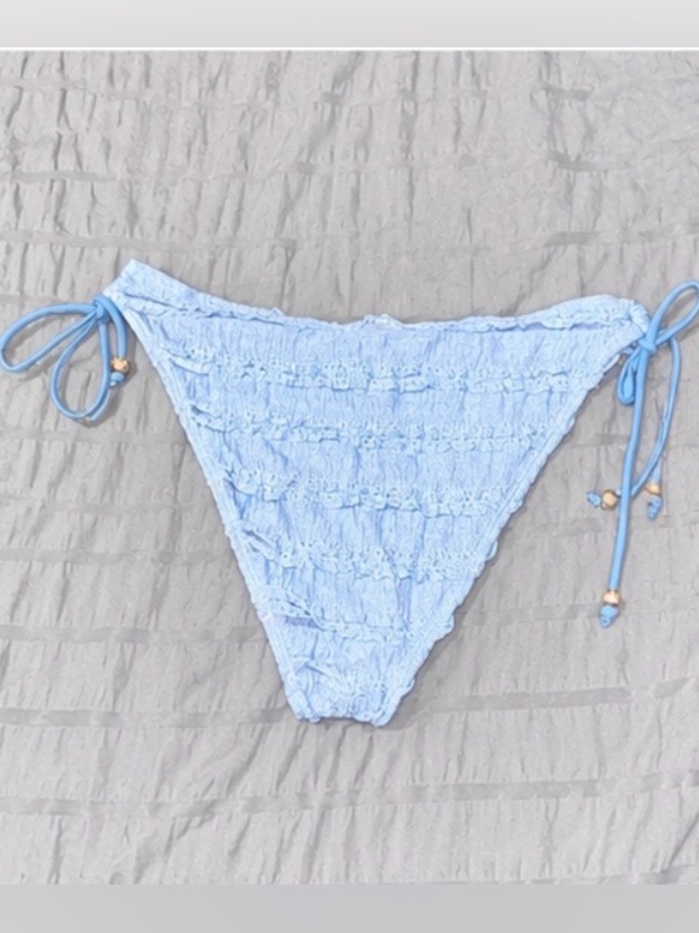 Blue Textured Tankini Swimsuit Set - Picture 4 of 6